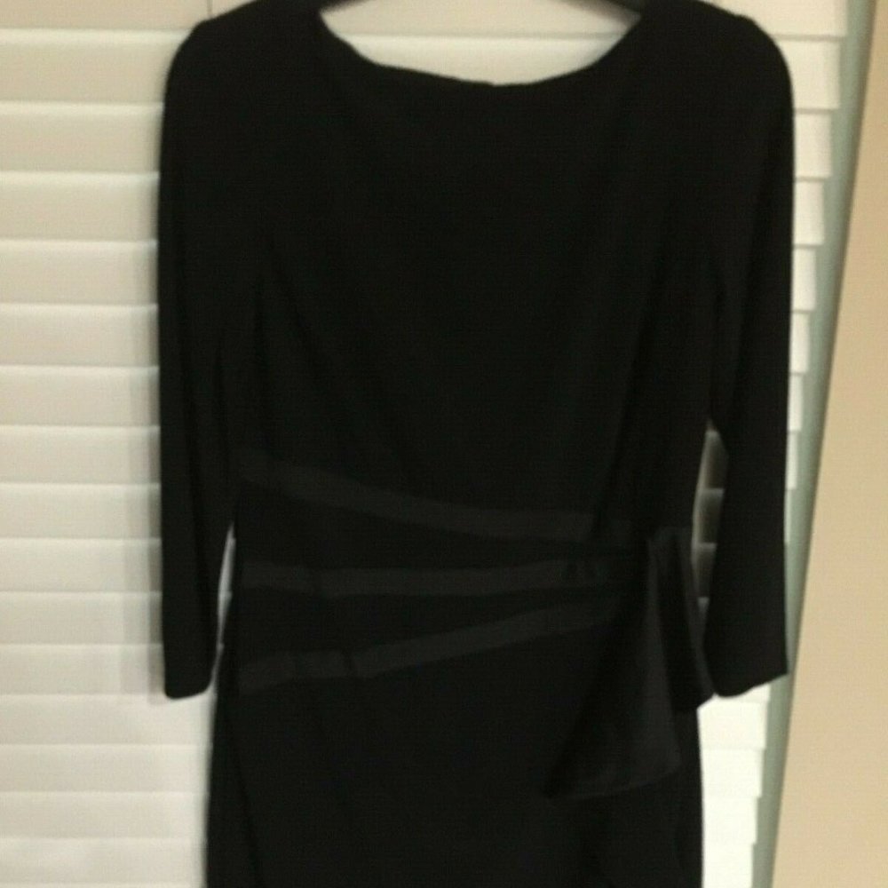 NEW BLACK CHAPS RUFFLE COCKTAIL DRESS M